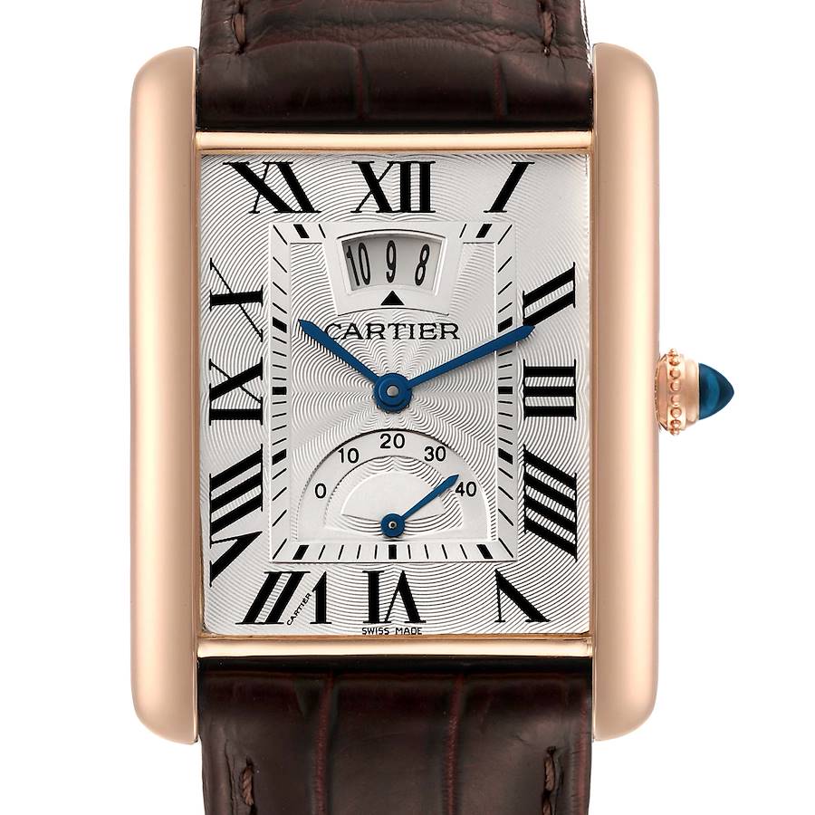 Cartier Tank Louis XL Power Reserve Rose Gold Mens Watch W1560003 SwissWatchExpo