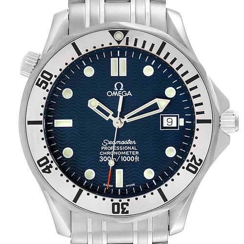 Photo of Omega Seamaster Diver 300M Blue Wave Decor Dial Steel Mens Watch 2532.80.00