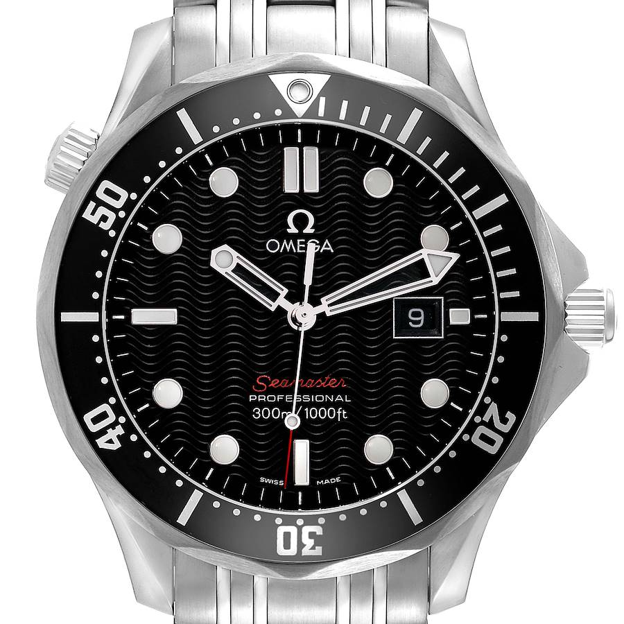 Omega Seamaster Quartz Black Dial Steel Mens Watch 212.30.41.61.01.001 Box Card SwissWatchExpo