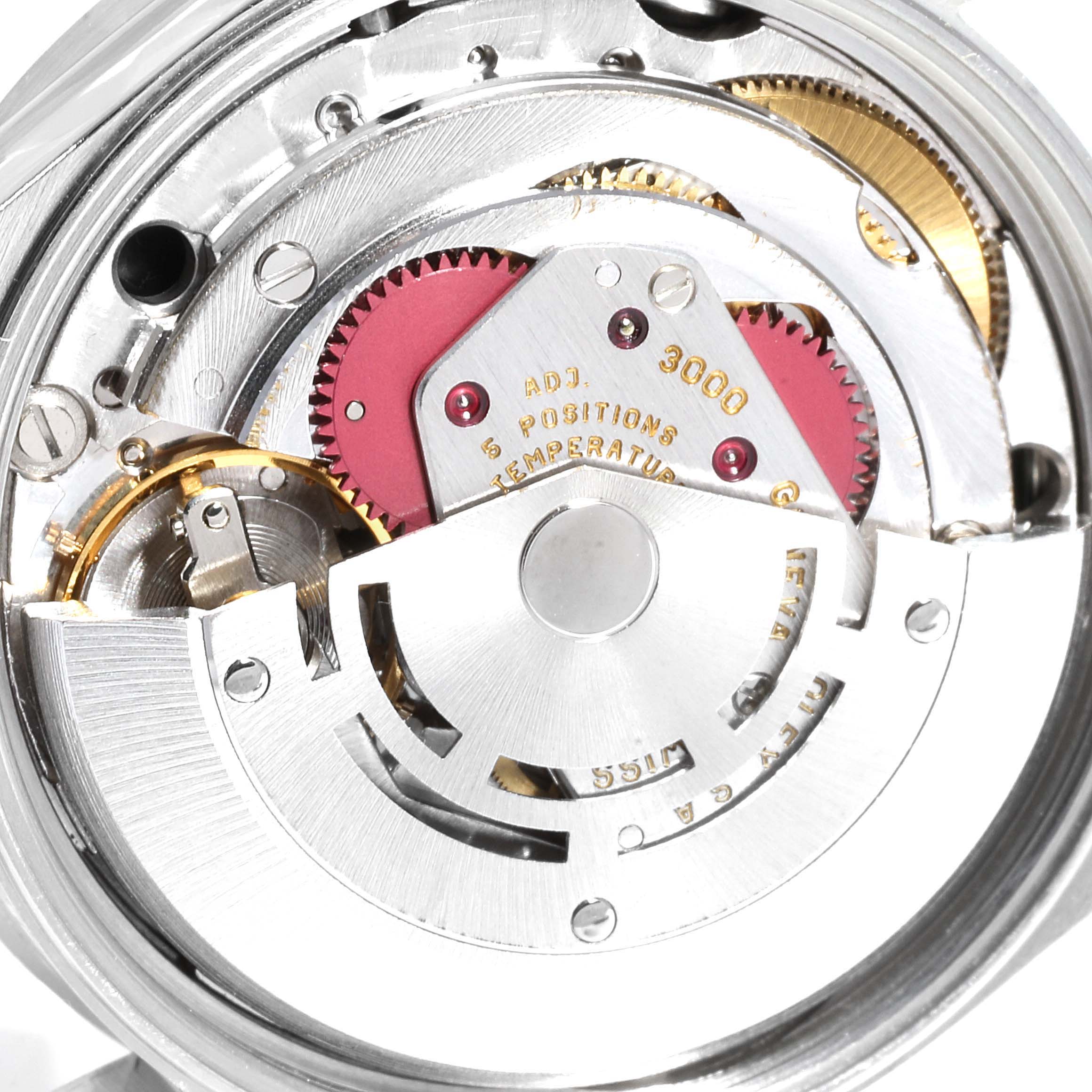 The image shows a close-up of the internal mechanical movement of a Rolex Air-King 14010 Men's Stainless Steel Black Dial 14010 Men's Stainless Steel Black Dial watch.