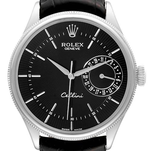 Photo of Rolex Cellini Date White Gold Automatic Mens Watch 50519 Box Card