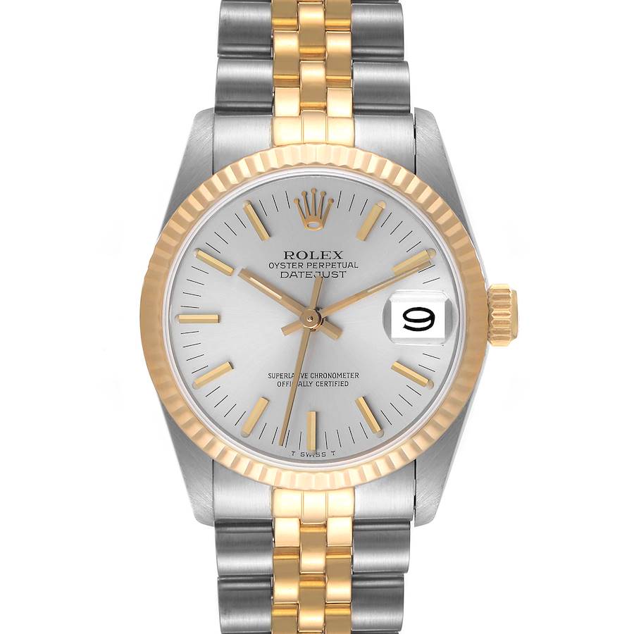 Rolex Datejust Midsize 31mm Steel Yellow Gold Ladies Watch 68273 Box Papers SwissWatchExpo