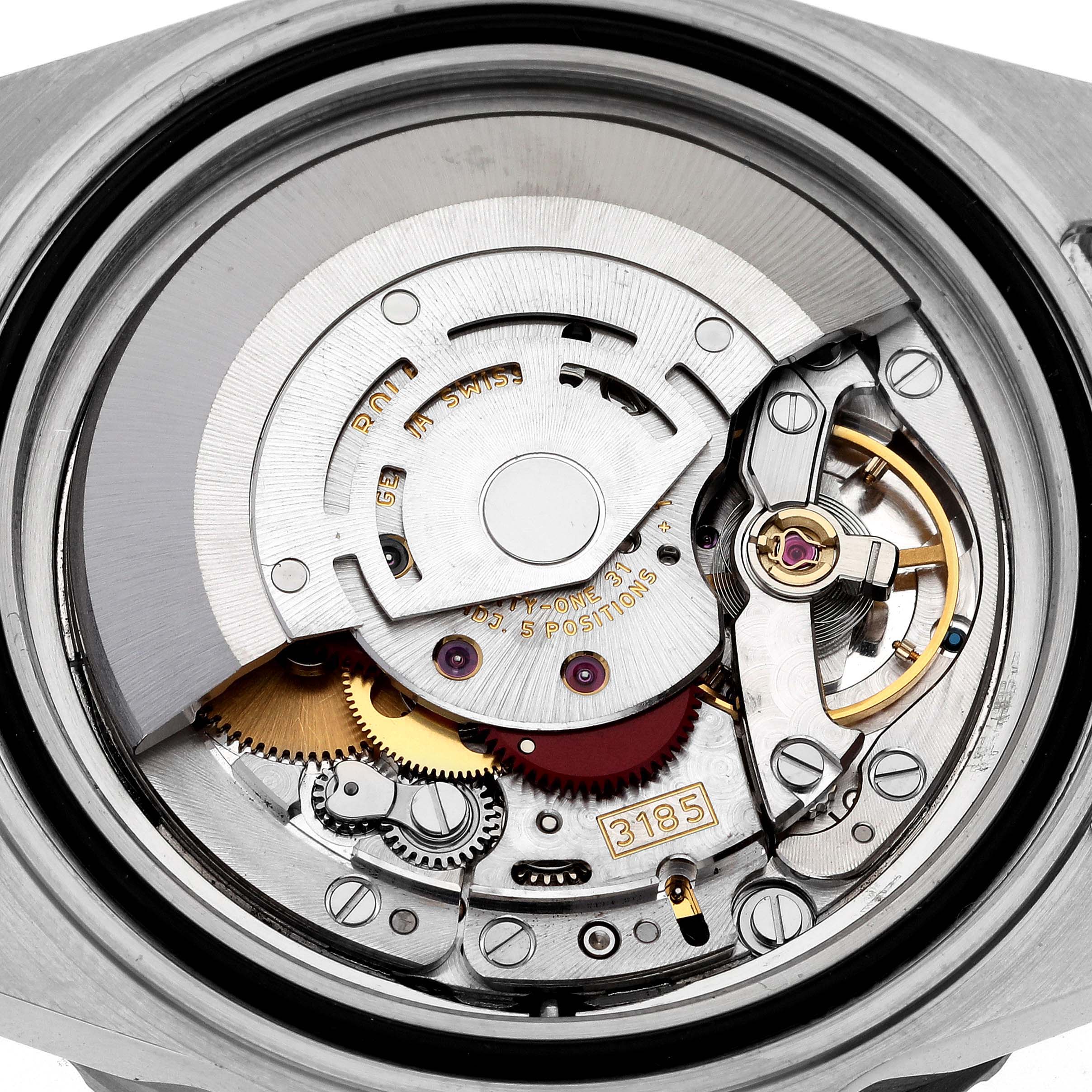 This image shows the inner mechanical movement of the Rolex GMT-Master 16710 Men
s Stainless Steel Black Dial 16710 Men
s Stainless Steel Black Dial watch viewed from the back.