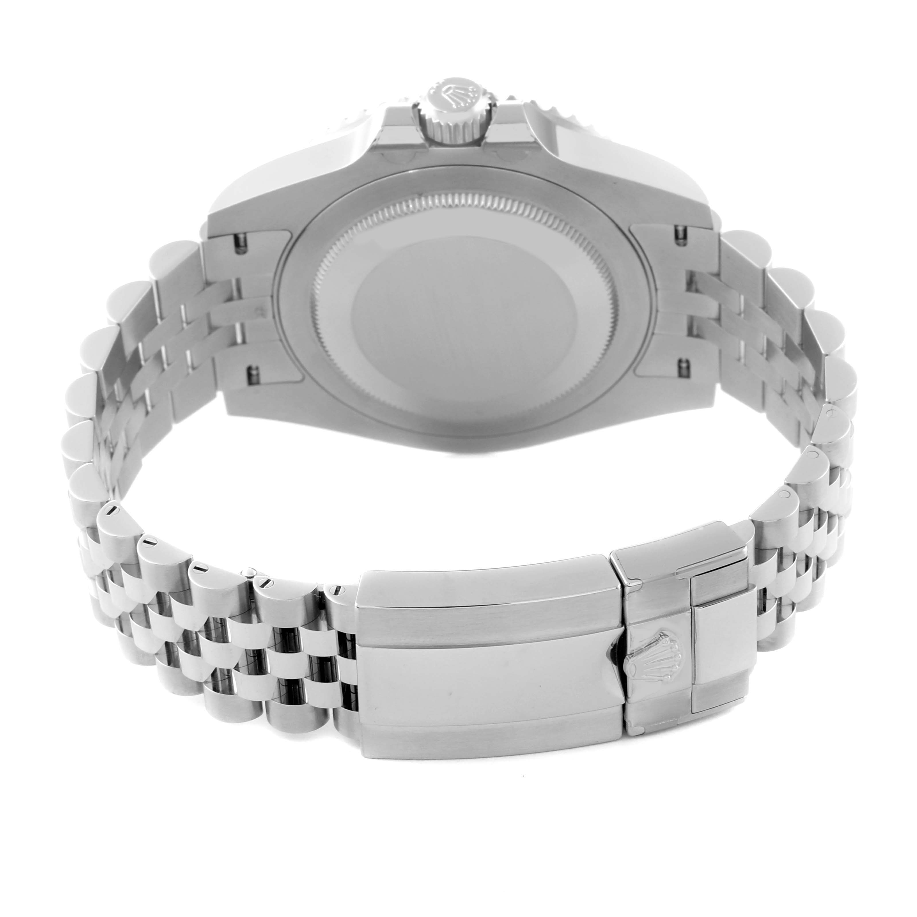 The image shows the back case and bracelet of a Rolex GMT-Master 126720VTNR Men's Stainless Steel Black Dial 126720VTNR Men's Stainless Steel Black Dial watch from a rear angle.