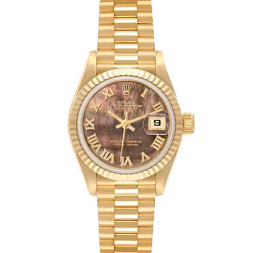 Photo of Rolex President Datejust Yellow Gold Mother of Pearl Ladies Watch 69178