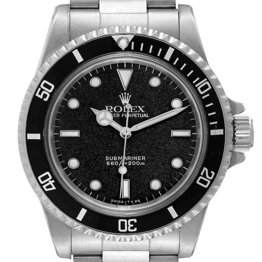 Rolex Submariner Frosted Dial Vintage Stainless Steel Mens Watch 5513 SwissWatchExpo