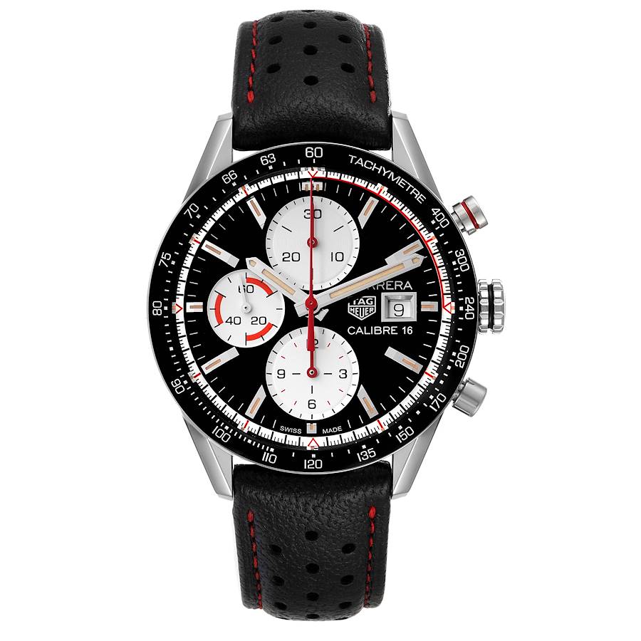 Tag Heuer Carrera Calibre 16 Chronograph Steel Mens Watch CV201AP SwissWatchExpo