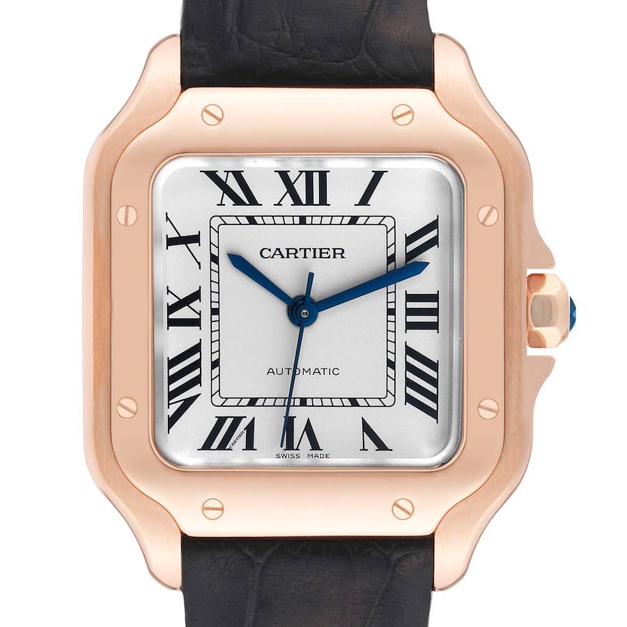 NOT FOR SALE Cartier Santos Midsize Rose Gold Mens Watch WGSA0012 Box Card PARTIAL PAYMENT SwissWatchExpo