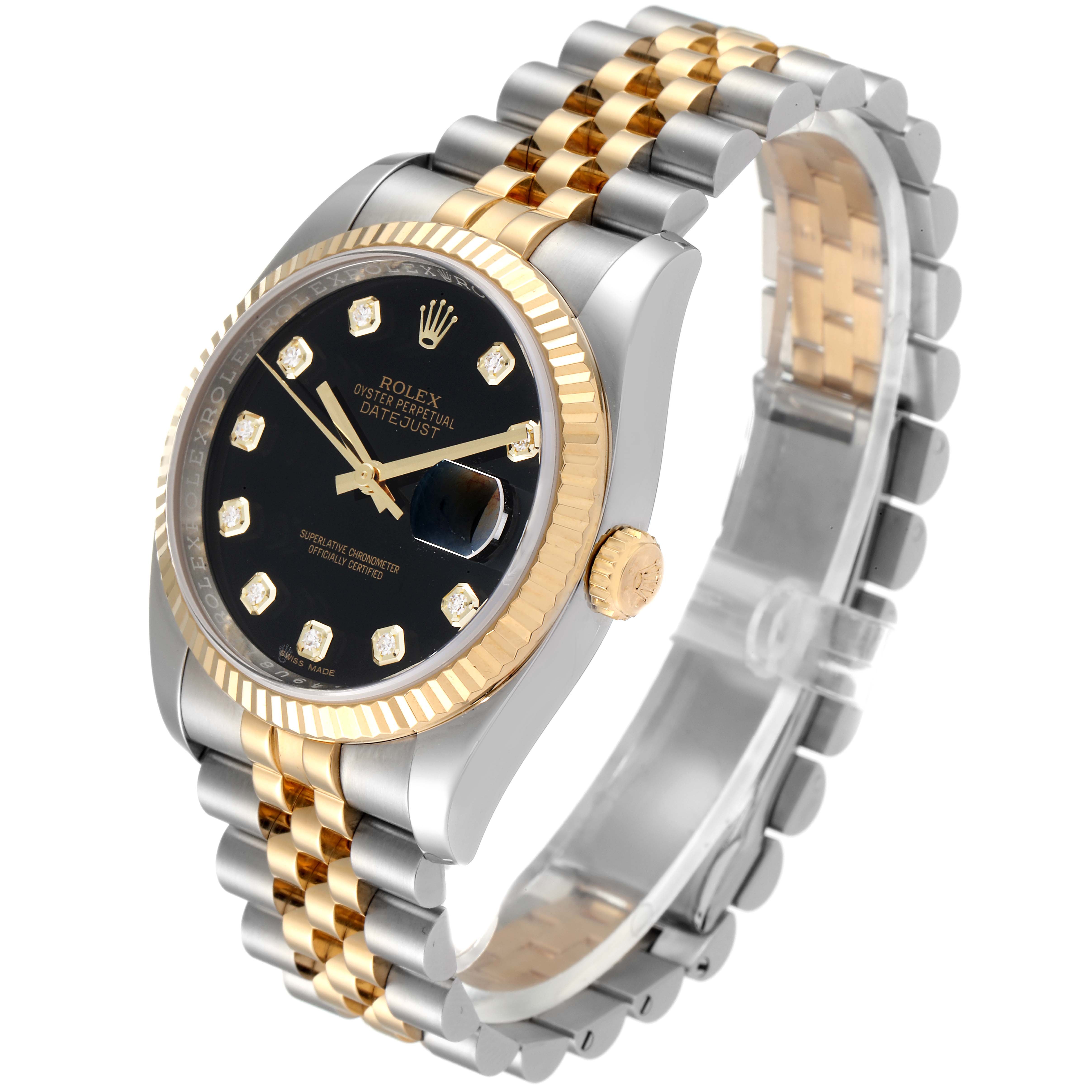 black and gold rolex datejust
