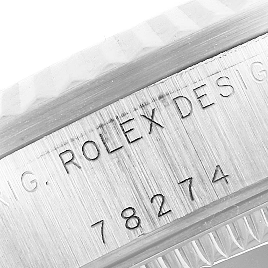This image shows a close-up of the side engraving on a mid-size Rolex watch, displaying the model number 78274.