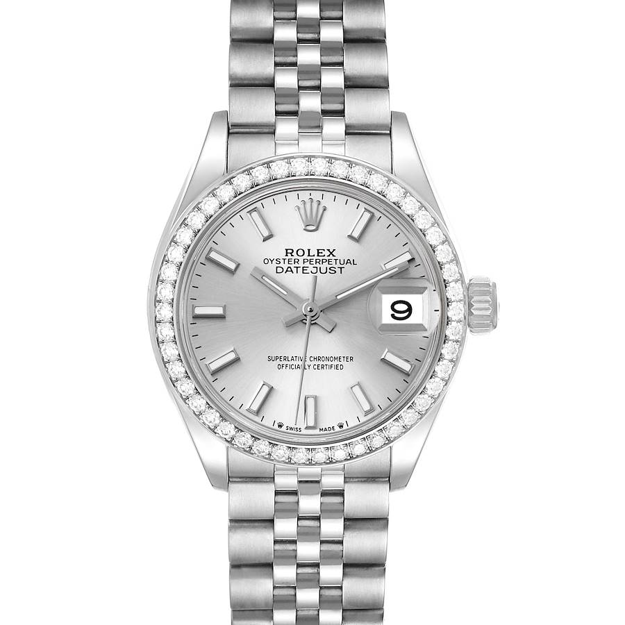 Rolex Datejust Steel White Gold Silver Dial Diamond Ladies Watch 279384 Box Card SwissWatchExpo