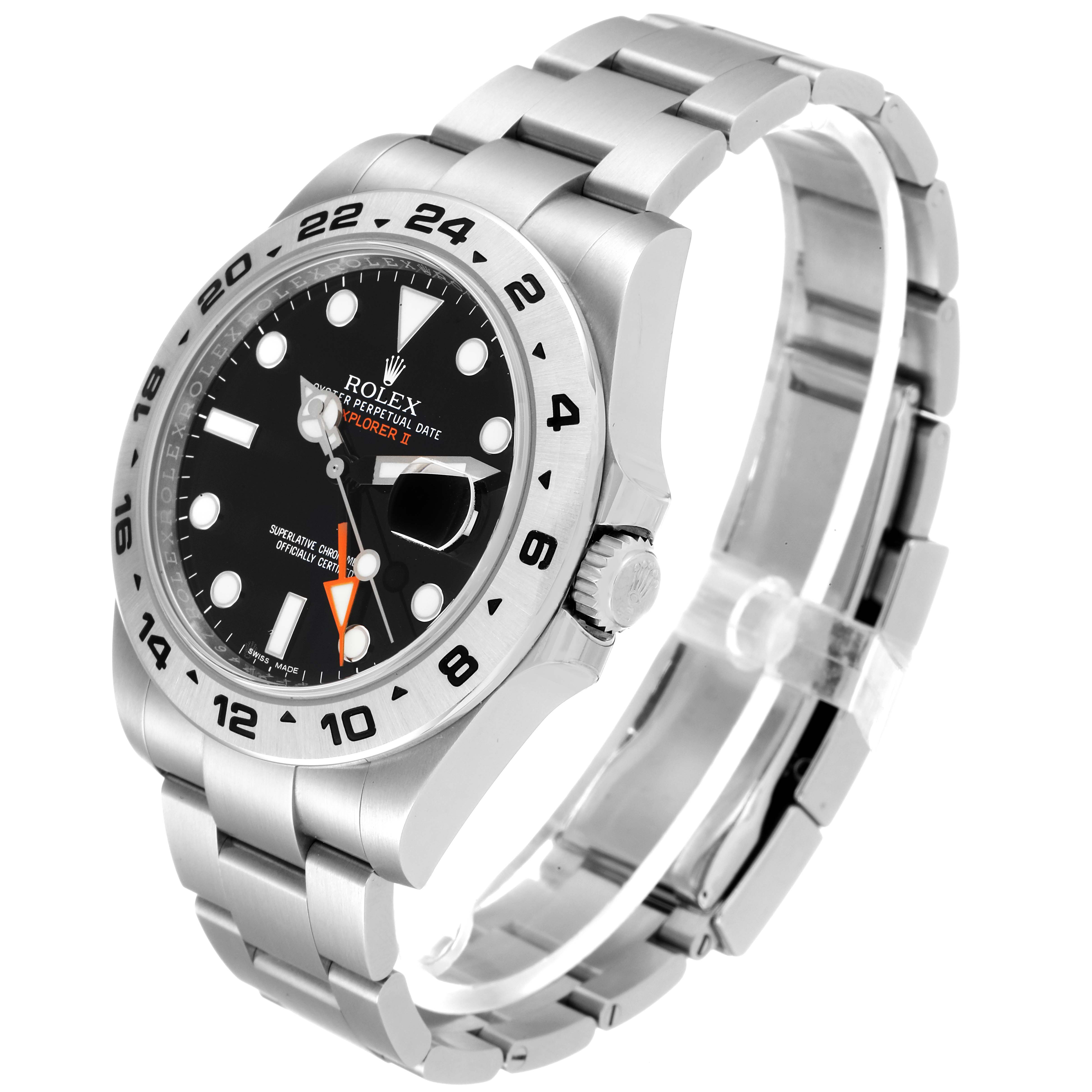 The image shows the Rolex Explorer 216570 Men's Stainless Steel Black Dial 216570 Men's Stainless Steel Black Dial watch at a slight angle, featuring its bezel, crown, dial, bracelet, and clasp.