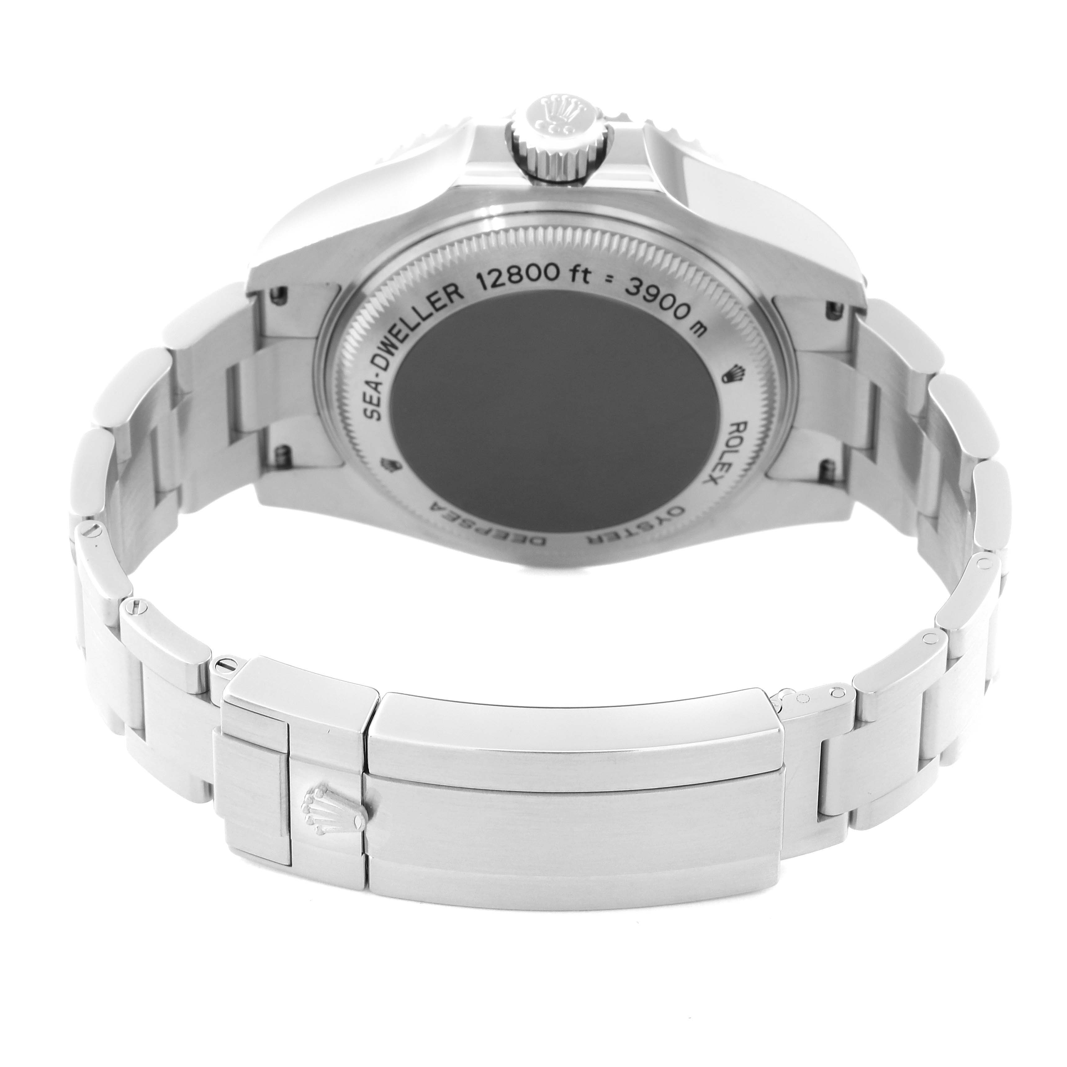 The image shows the back case and bracelet of the Rolex Sea-Dweller 116660 Men's Stainless Steel Blue Dial 116660 Men's Stainless Steel Blue Dial watch from a rear angle.