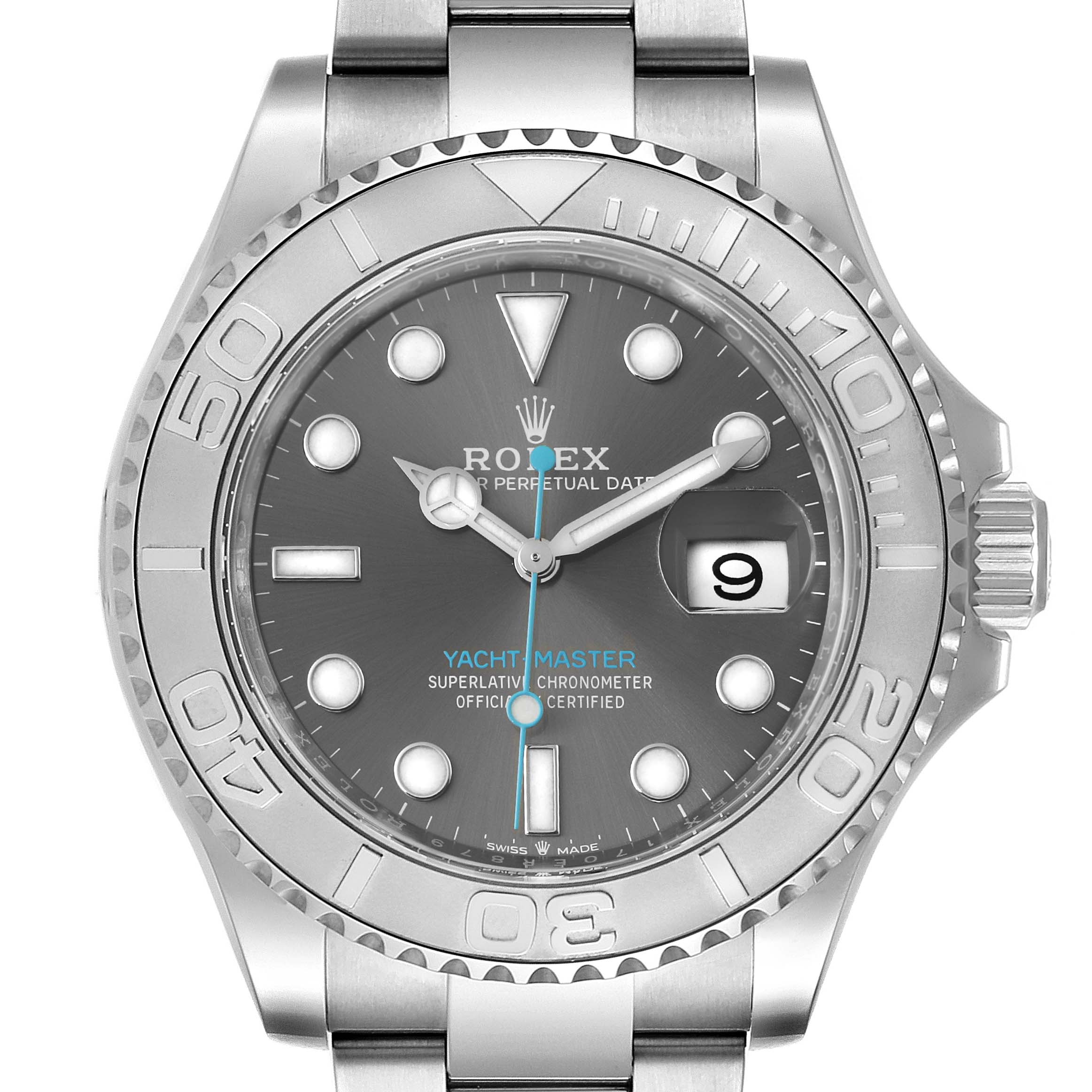 Rolex Yachtmaster Steel Platinum Rhodium Dial Mens Watch 126622 Unworn ...