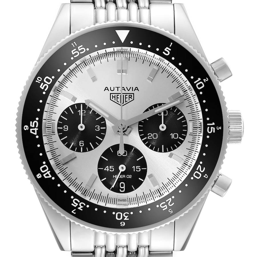 Tag Heuer Autavia Heritage Limited Edition Silver Dial Steel Mens Watch CBE2111 SwissWatchExpo