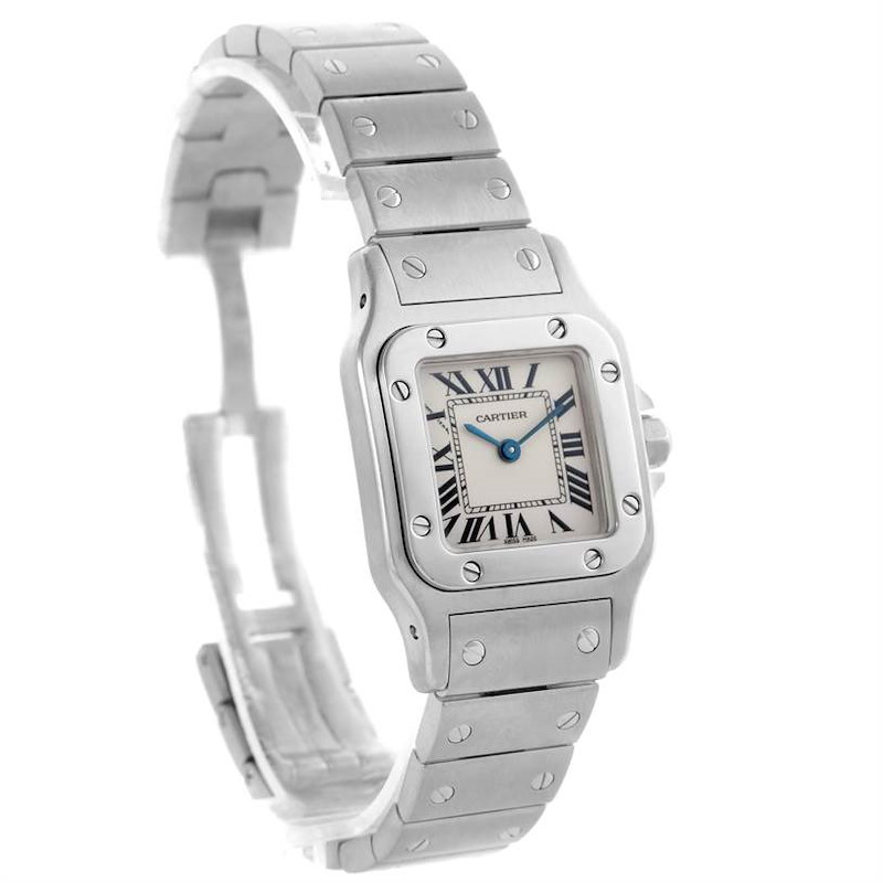 Cartier Santos Galbee Womens Steel Silver Dial Watch W20056D6 SwissWatchExpo