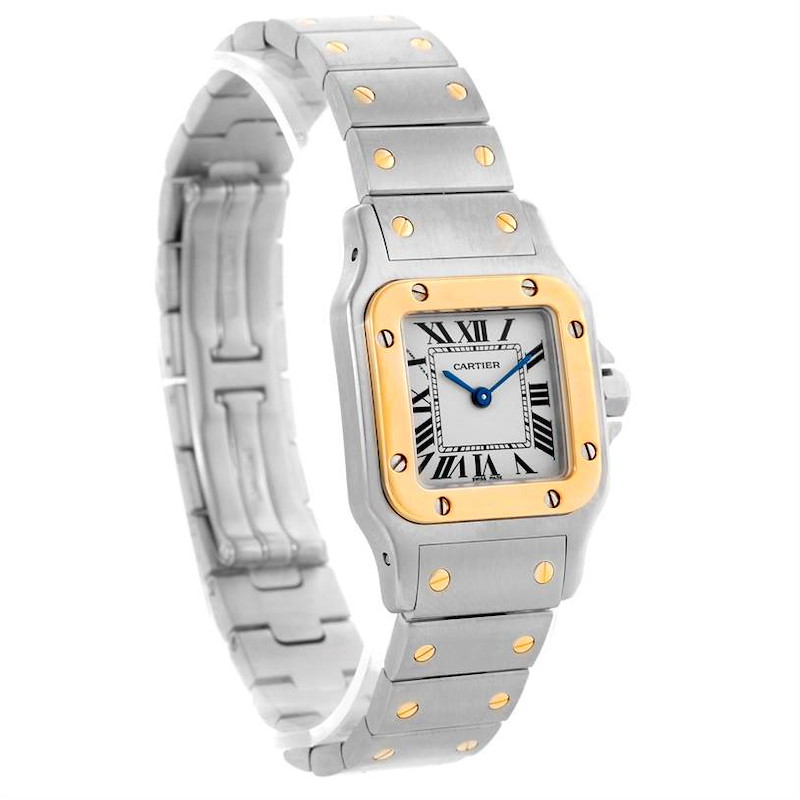 Cartier Santos Galbee Ladies Steel 18K Yellow Gold Watch W20012C4 ...