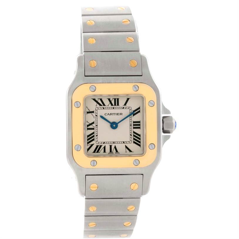 Cartier Santos Galbee Ladies Steel 18K Yellow Gold Watch W20012C4 ...