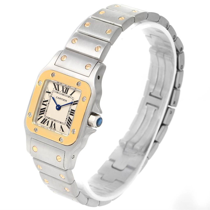 Cartier Santos Galbee Ladies Steel Yellow Gold Watch W20012C4 Year 2012 SwissWatchExpo