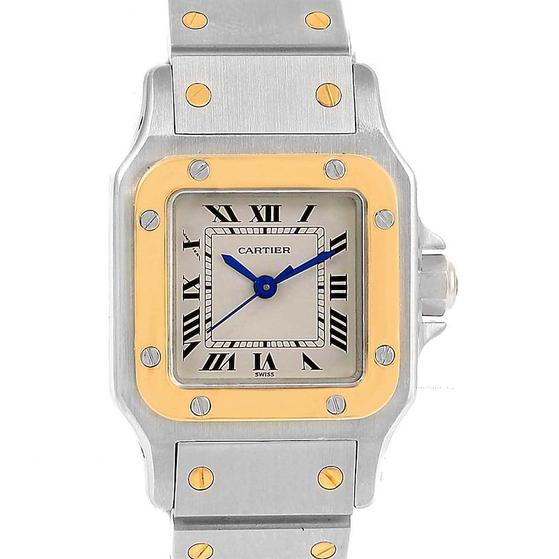 Cartier Santos Galbee Ladies Steel Yellow Gold Watch 166930 SwissWatchExpo