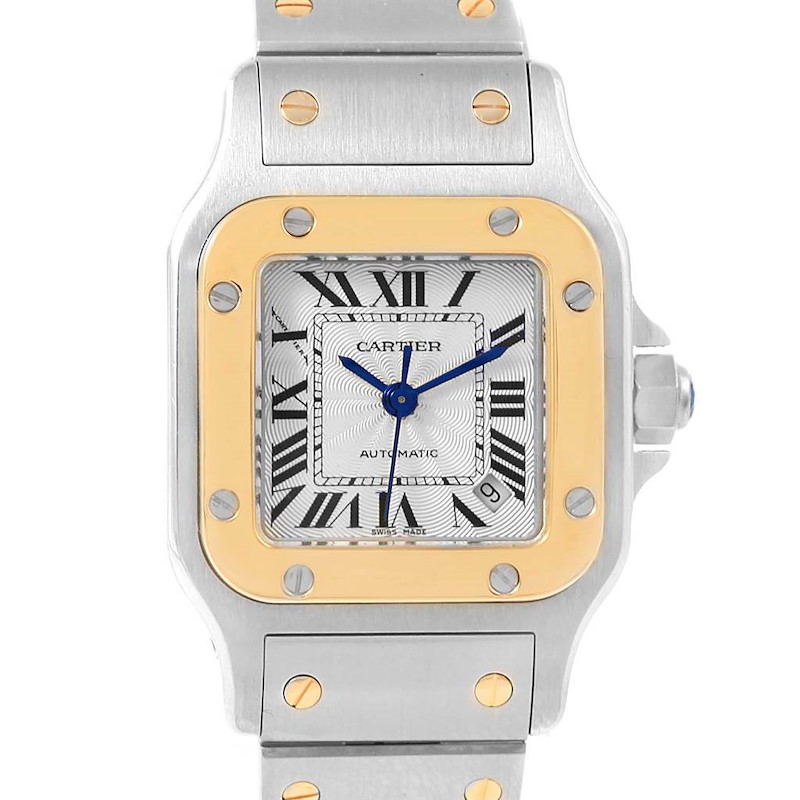 Cartier Santos Galbee Steel Yellow Gold Automatic Ladies Watch W20057C4 SwissWatchExpo