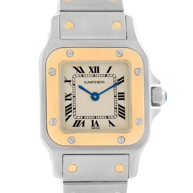 Cartier Santos Galbee Ladies Steel Yellow Gold Quartz Watch W20012C4 SwissWatchExpo
