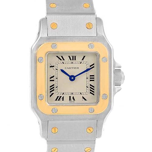 Photo of Cartier Santos Galbee Steel Yellow Gold Womens Watch 1567 Box Papers