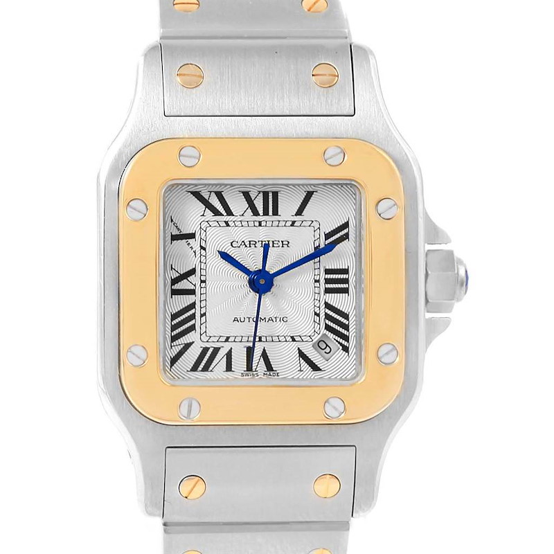Cartier Santos Galbee Steel Yellow Gold Ladies Watch W20057C4 Box Papers SwissWatchExpo