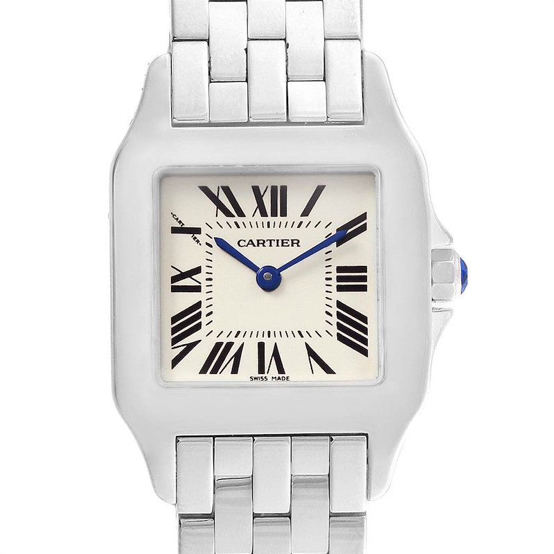 Cartier Santos Demoiselle Steel Midsize Watch W25065Z5 Box Papers SwissWatchExpo
