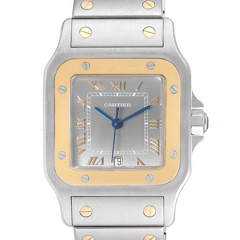 Cartier Santos Galbee Large Steel Yellow Gold Unisex Watch 1566 SwissWatchExpo