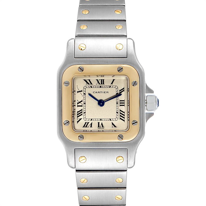 Cartier Santos Galbee Steel Yellow Gold Quartz Ladies Watch 166930 SwissWatchExpo
