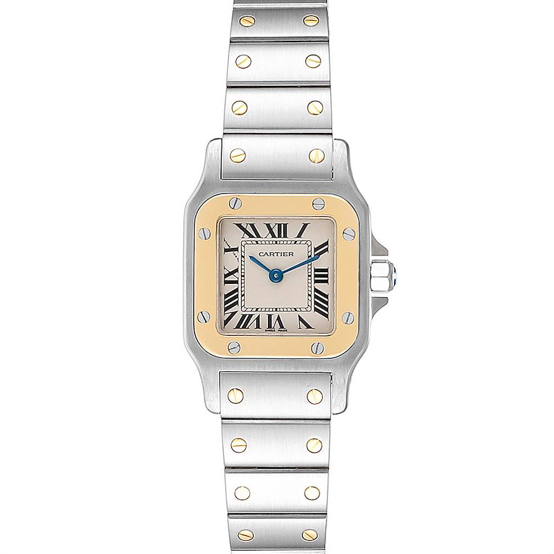 Cartier Santos Galbee Steel Yellow Gold Ladies Watch W20012C4 SwissWatchExpo