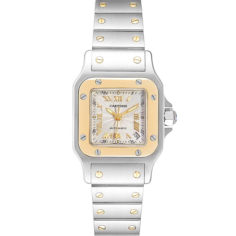 Cartier Santos Small Steel Yellow Gold Automatic Ladies Watch W20057C4 SwissWatchExpo