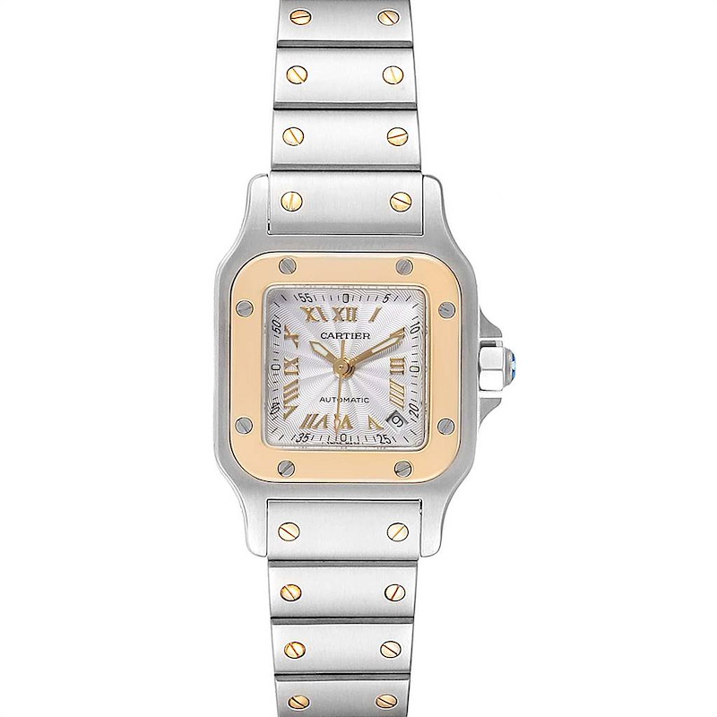 Cartier Santos Steel Yellow Gold Automatic Ladies Watch W20057C4 Box Papers SwissWatchExpo