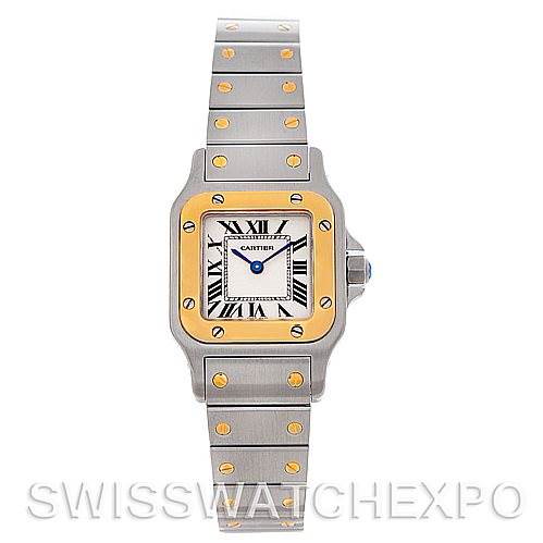 Cartier Santos Ladies Steel 18K Yellow Gold Quartz W20012C4 Watch SwissWatchExpo
