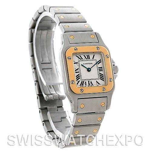 Cartier Santos Ladies Steel 18K Yellow Gold Quartz W20012C4 Watch SwissWatchExpo