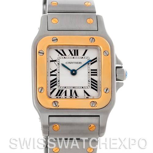 Photo of Cartier Santos Ladies Steel 18K Yellow Gold Quartz W20012C4 Watch