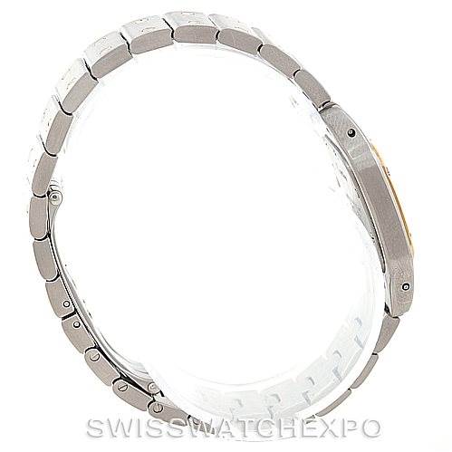 The image shows the side profile and bracelet of a Cartier Santos W20012C4 Women's Stainless Steel Silver Dial W20012C4 Women's Stainless Steel Silver Dial watch.