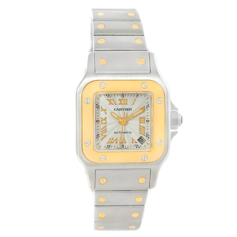 Cartier Santos Small Steel 18K Yellow Gold Watch W20057C4 SwissWatchExpo