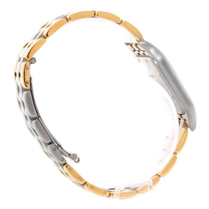 The image shows a side profile and partial view of the bracelet of a Cartier Panthère watch.