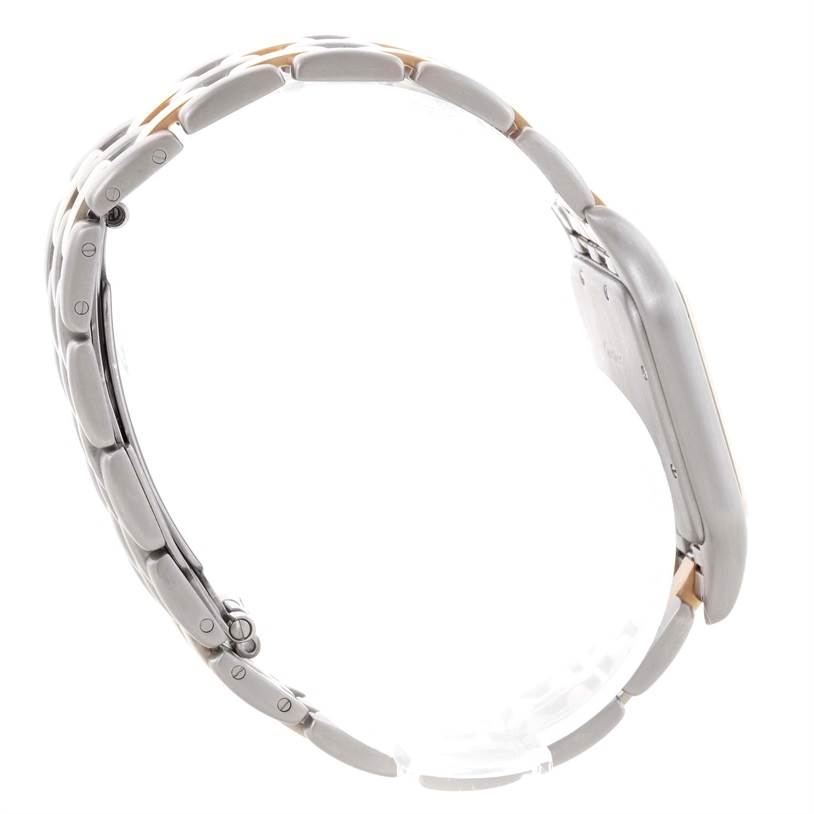 The image shows a side view of the band and case of the Cartier Panthere Men's Steel and Gold (two tone) Beige Dial Men's Steel and Gold (two tone) Beige Dial watch model.