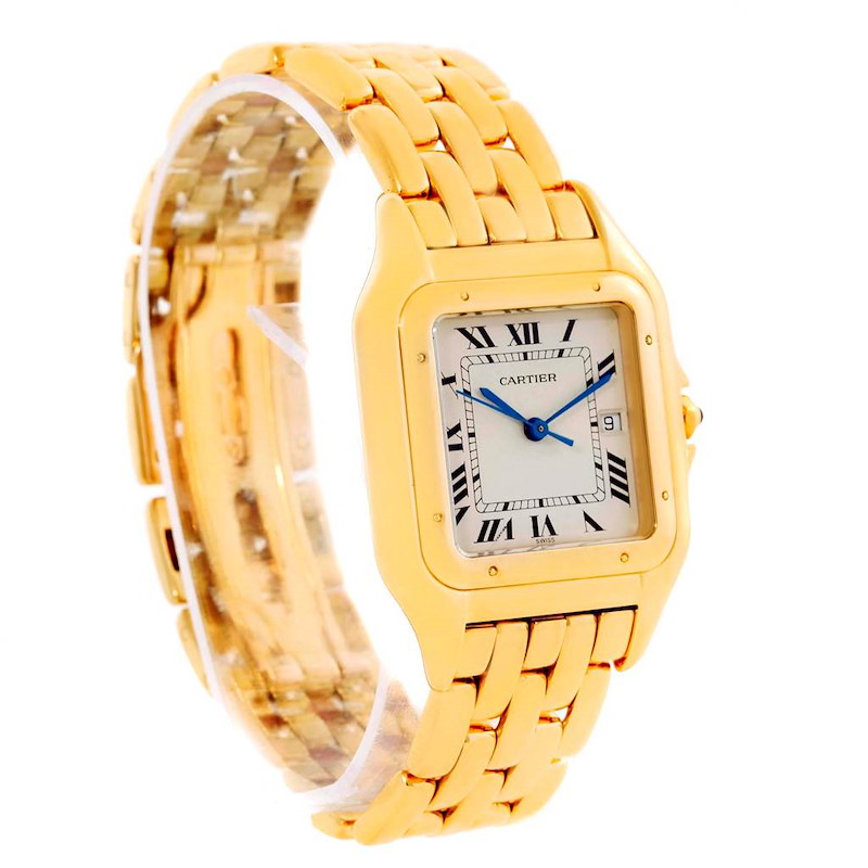 Cartier Panthere Jumbo 18K Yellow Gold Date Watch W25014B9 SwissWatchExpo