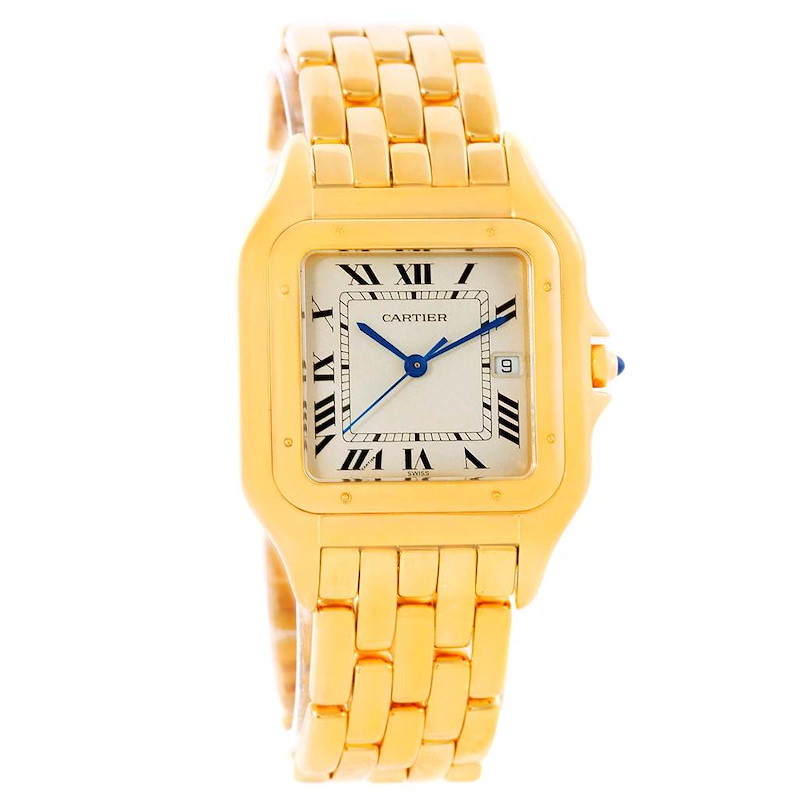 Cartier Panthere Jumbo 18K Yellow Gold Date Watch W25014B9 SwissWatchExpo