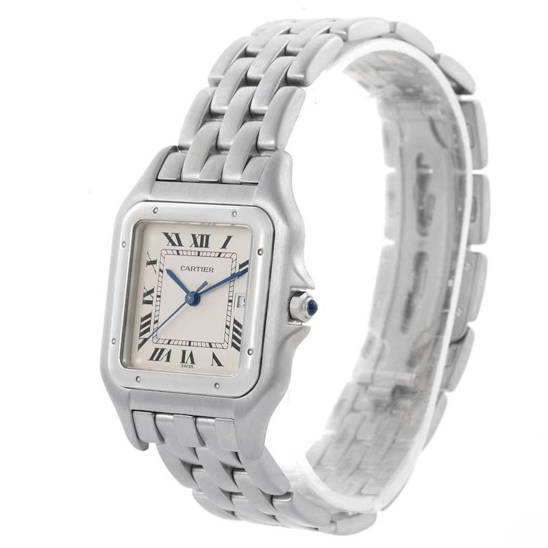 Cartier Panthere Jumbo Stainless Steel Date Watch W25032P5 SwissWatchExpo