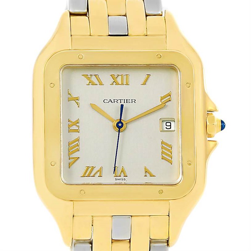 Cartier Panthere Jumbo Steel 18K Yellow Gold Special Edition Watch SwissWatchExpo