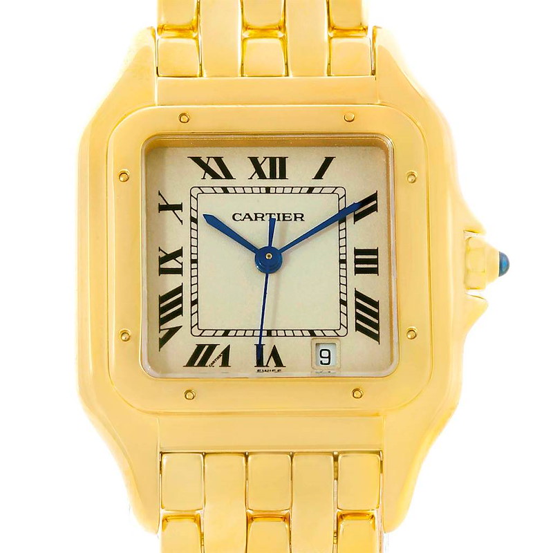 Cartier Panthere Large 18K Yellow Gold Unisex Watch W25028B6 SwissWatchExpo