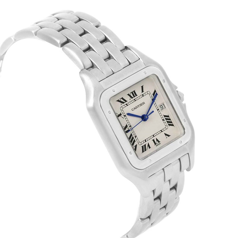 Cartier Panthere Jumbo Stainless Steel Quartz Unisex Watch W25032P5 SwissWatchExpo