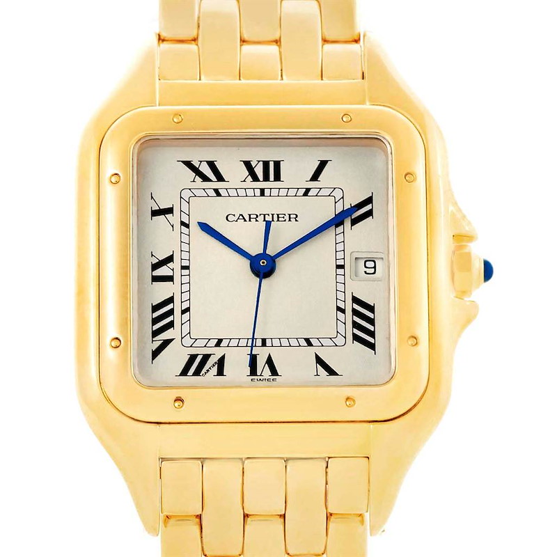 Cartier Panthere Jumbo 18K Yellow Gold Mens Watch W25014B9 SwissWatchExpo
