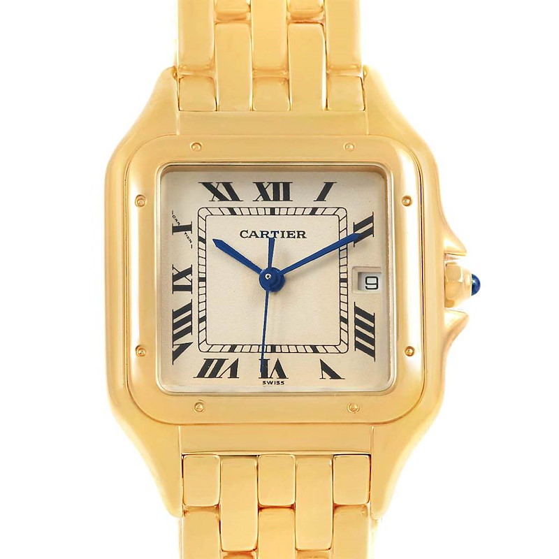Cartier Panthere XL 18K Yellow Gold Unisex Watch W25014B9 SwissWatchExpo