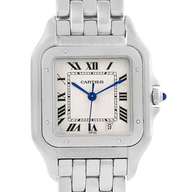 Cartier Panthere Large Stainless Steel Unisex Watch W25054P5 SwissWatchExpo